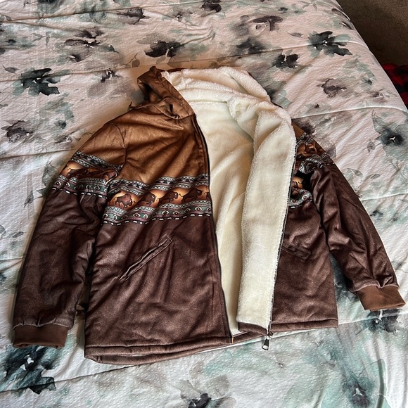 NEW Men's Autumn/Winter Hooded Sweatshirt White Polar Fleece Jacket - Picture 2 of 8